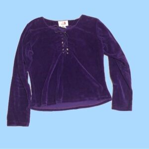 Vintage Purple Velvet Top
